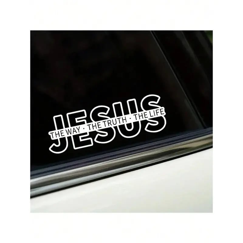 Jesus-The Way The Truth The Life Christian Vinyl Decal Car Sticker