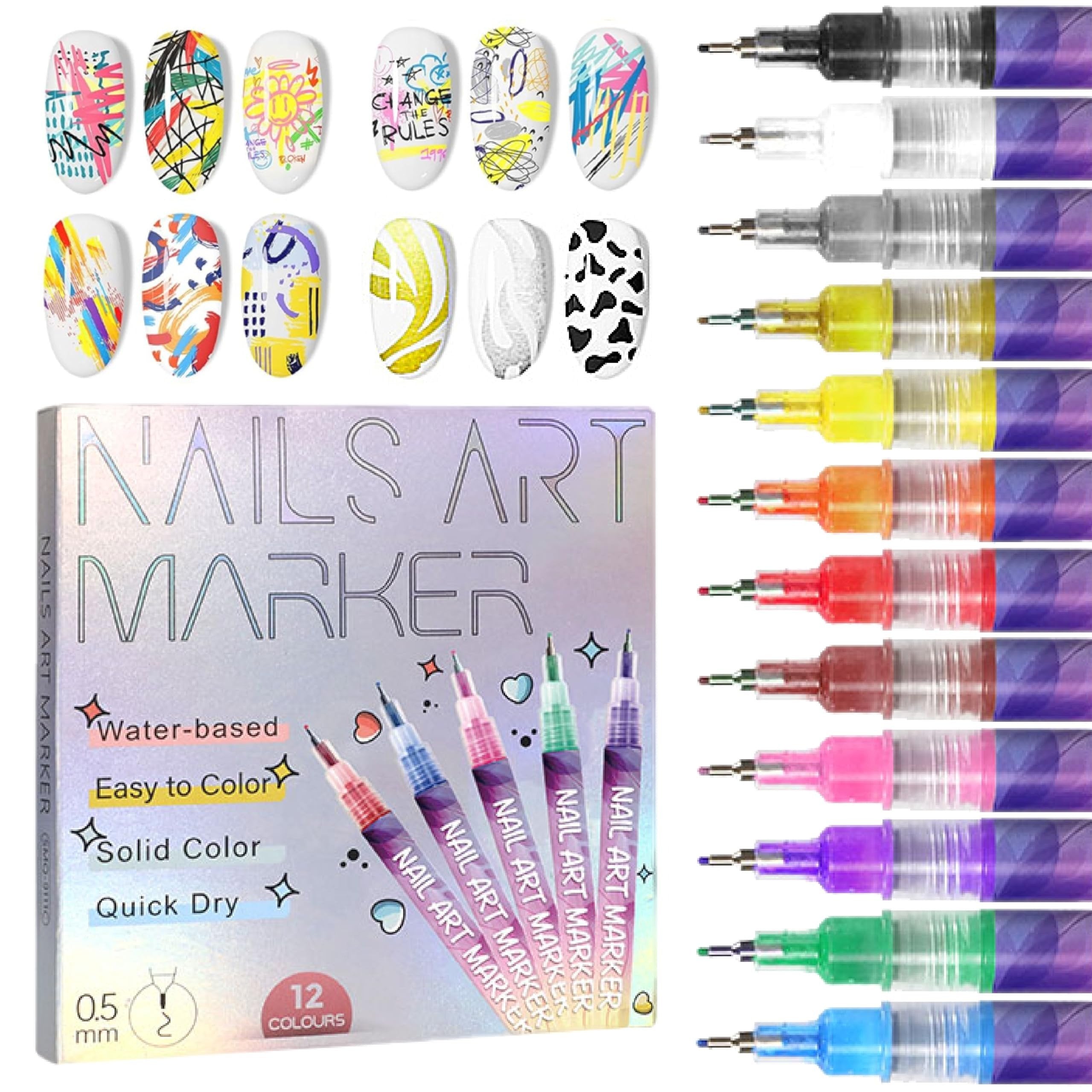 CHRISTMAS SPECIAL PRICE: $24.99!! 12 Colors Nail Art Pens Set