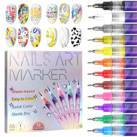 CHRISTMAS SPECIAL PRICE: $24.99!! 12 Colors Nail Art Pens Set
