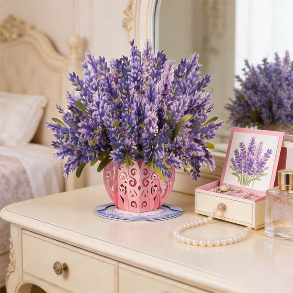Forever-Blooming 3D Flower Pop-Up Card– Personalized Love Message & Everlasting Bloom