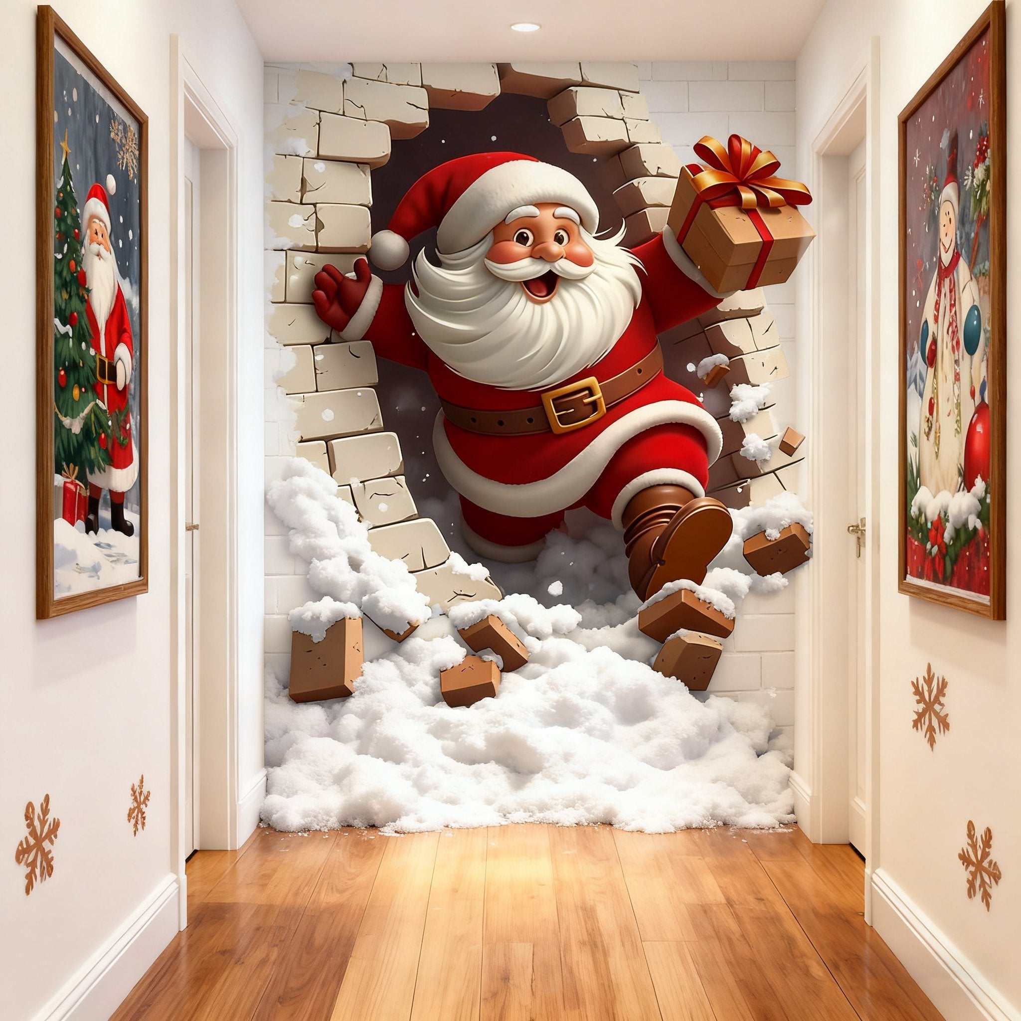 Buy 5 Get 5[10Pcs & ]Santa Claus Breakthrough Wall Stickers