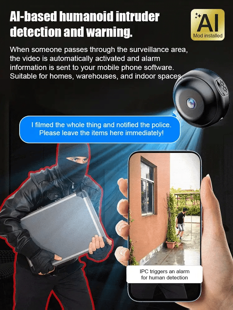 [Hidden Camera 1080P HD night vision]No WIFI or electricity required Tiny and installs in 1 second Remote real-time viewing