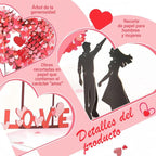 Pop Up Anniversary Card, 3D Valentine's Day Anniversary Card with Love Tree & Hearts