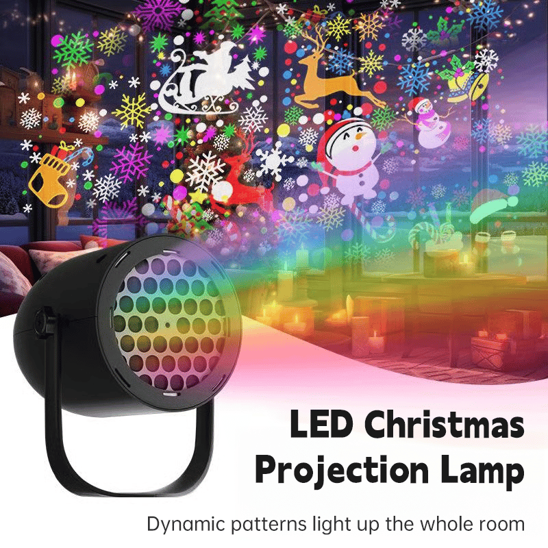 LED Christmas Projection Lamp-16 Patterns of Pure Holiday Magic