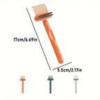 Comb & Hairbrush Cleaner Set — Dual-Tool Mini Rake/Bristle Brushes