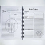 Durable Spiral My Cookbook Notebook Illustrated Kitchen Tools Creative Warmth