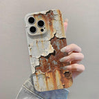 Unique 3D Pattern With Rust Spots | Realistic Dirty Hard Case For iPhone