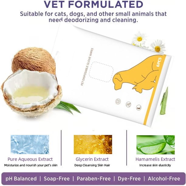 Deodorizing Pet Glove Wipes