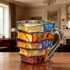 Ceramic Innovative 3D Painting Book Mug