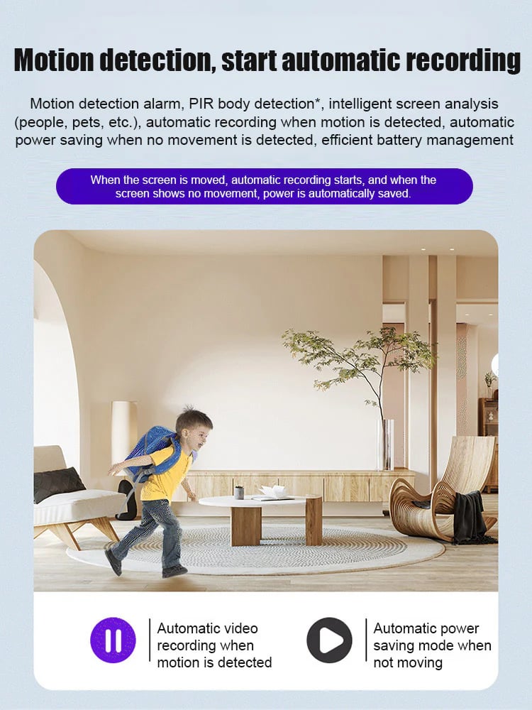 [Hidden Camera 1080P HD night vision]No WIFI or electricity required Tiny and installs in 1 second Remote real-time viewing