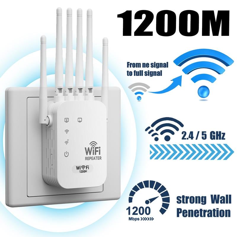 WiFi Extender 6-Antenna Strong Signal