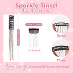 Clip-in Tinsel Hair Extensions