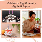 Numbered Aluminum Birthday Cake Candle Holder Set