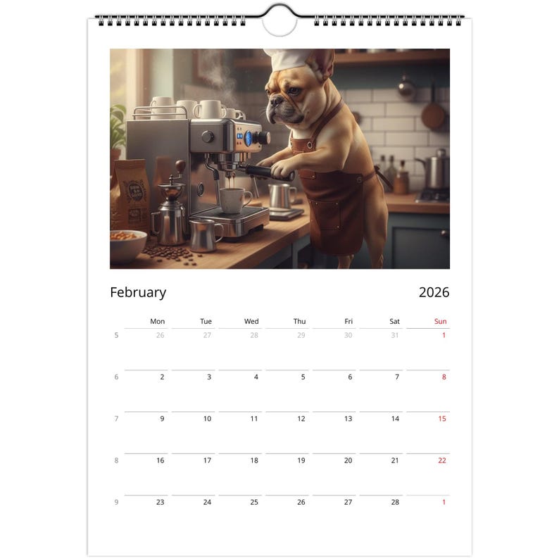 French bulldog Calendar - Daily Activities