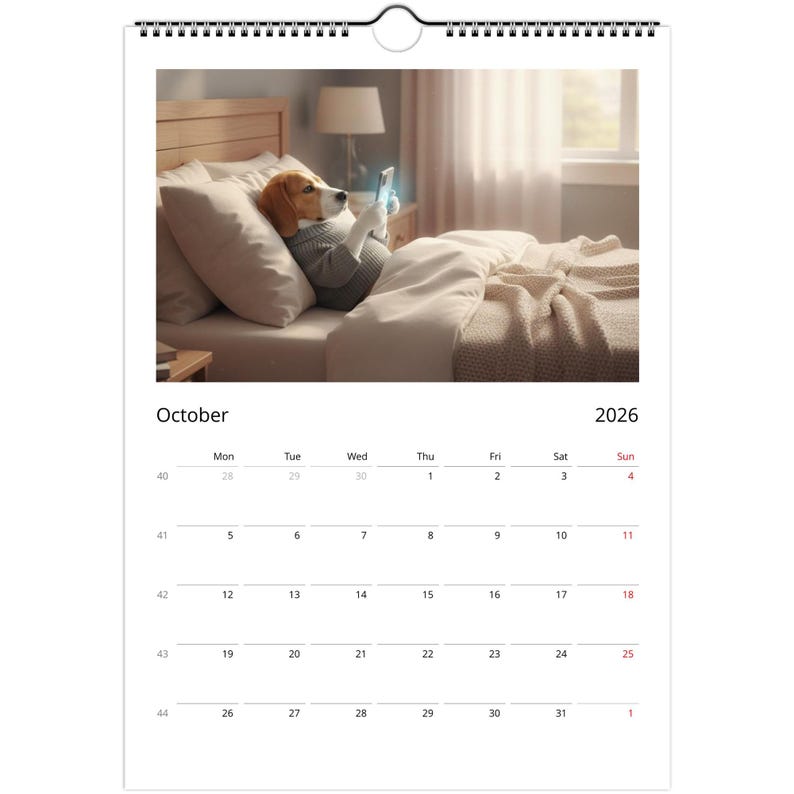 Beagle dog Calendar - Daily Activities