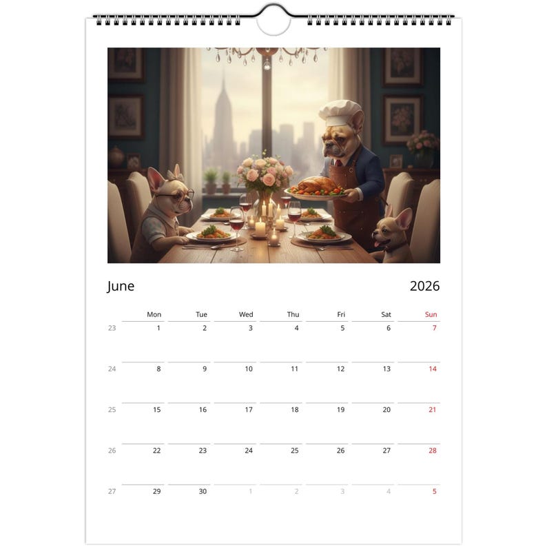 French bulldog Calendar - Daily Activities