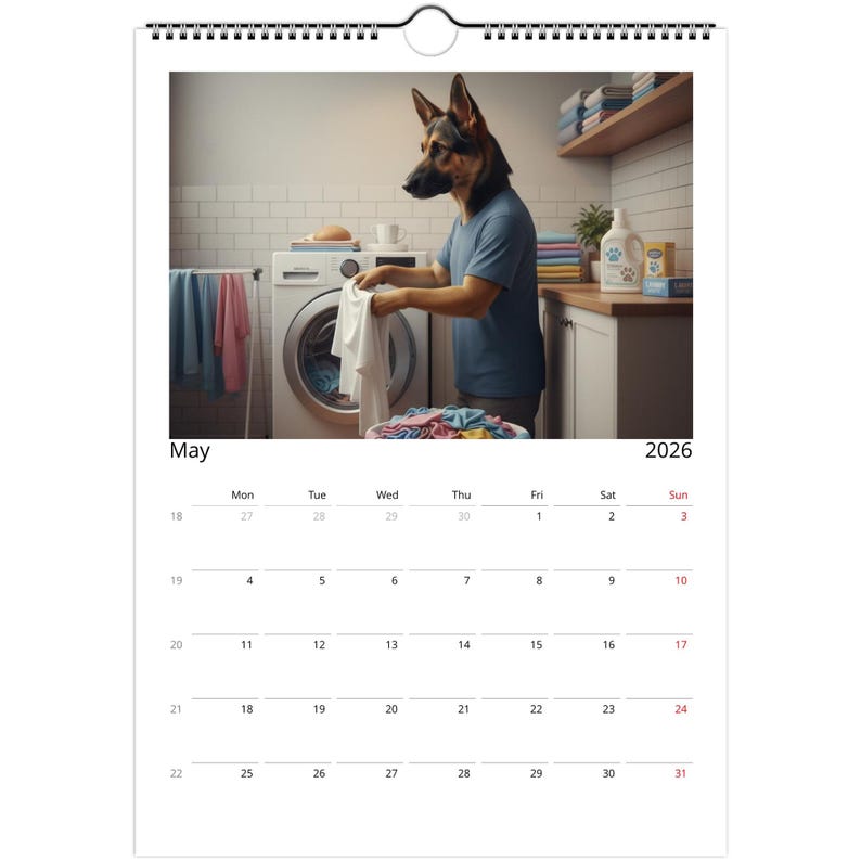 German Shepherd Calendar - Daily Activities
