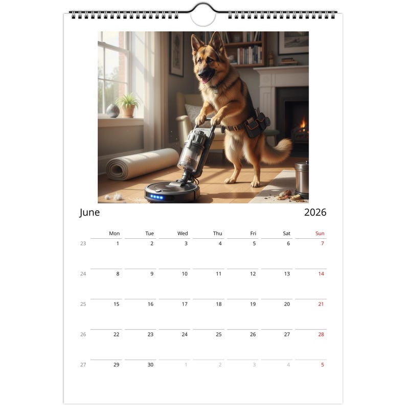 German Shepherd Calendar - Daily Activities