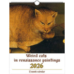 Weird cats in renaissance Wall Calendar