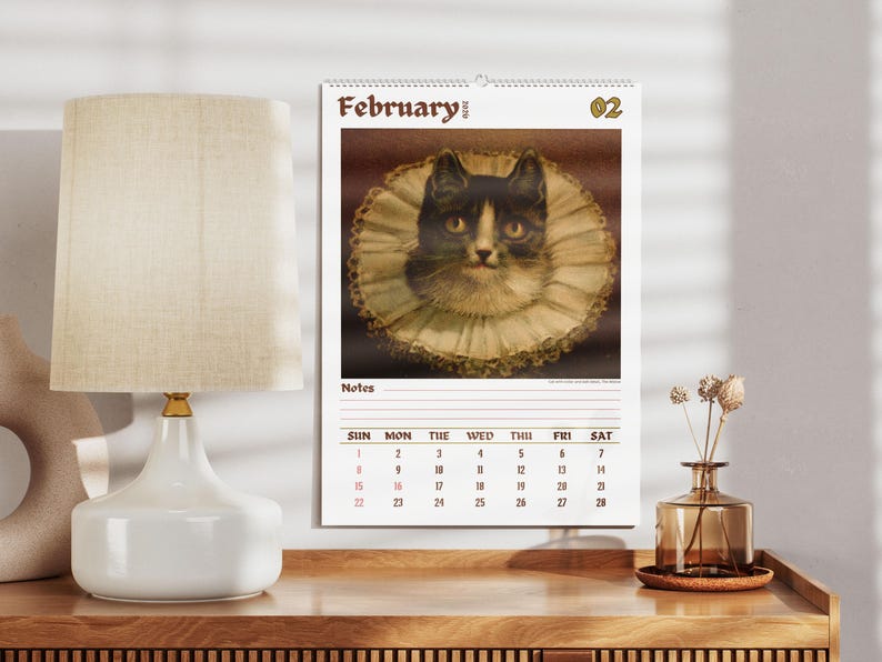 Weird cats in renaissance Wall Calendar