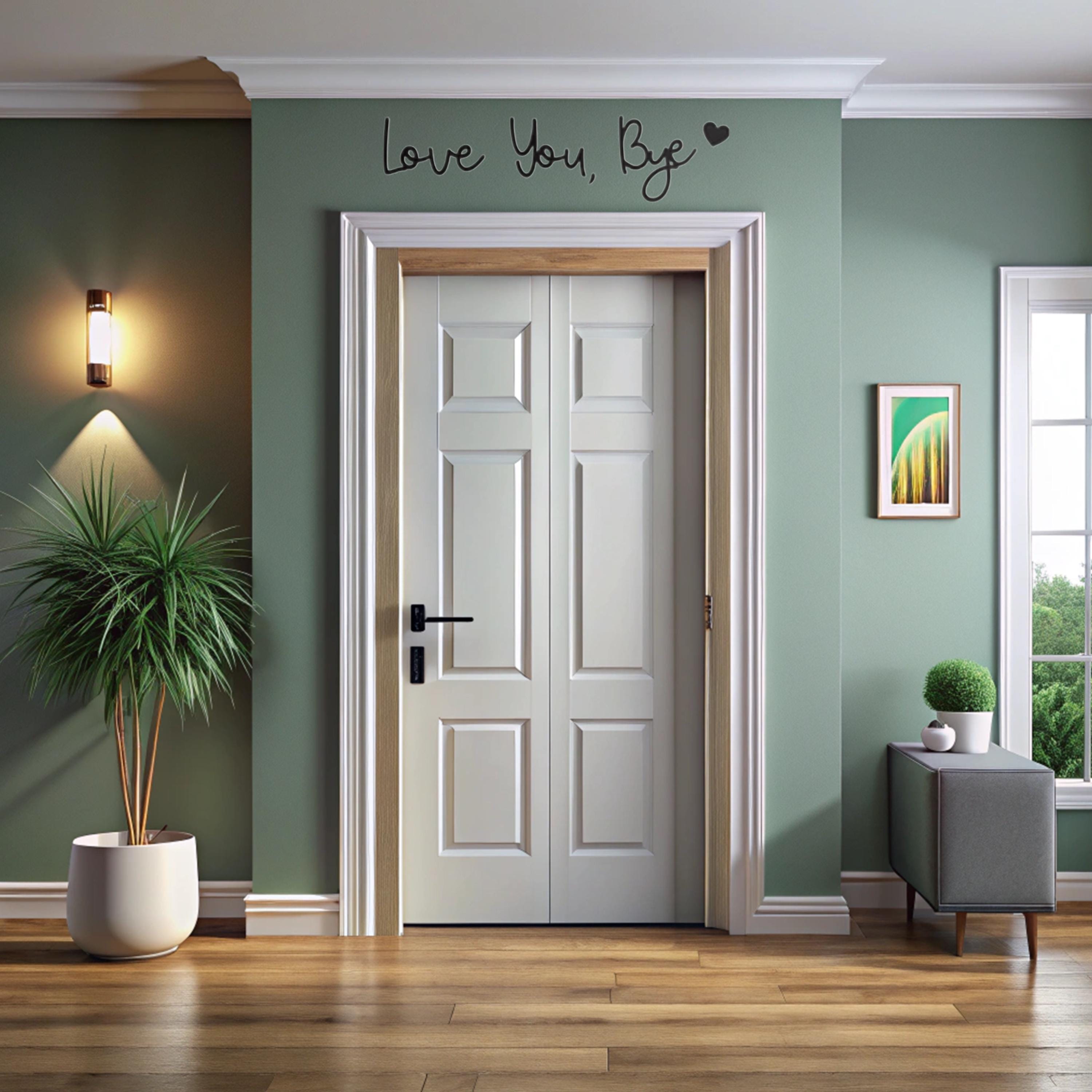 NEW YEAR Special Price Bye Love You Wooden Script Sign Hallway Home Door
