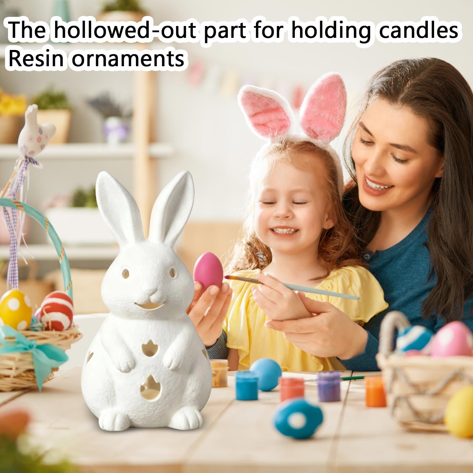 Easter Hollowed Rabbit Candle Holder