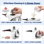 SALE !! Pressurized Handheld Multi-Surface Natural Steam Cleaner with 12 pcs Accessories