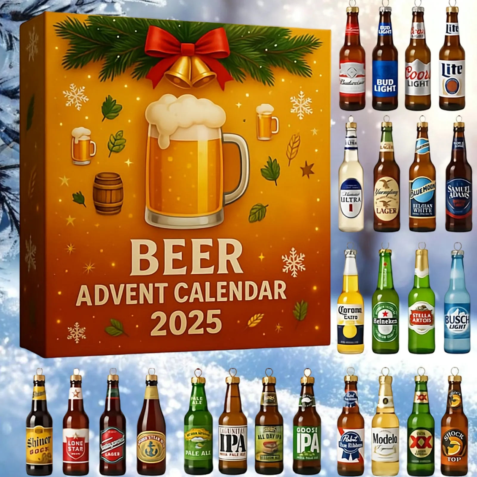 Holiday Beer Ornament Calendar – 24 Mini Surprises