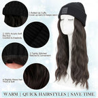 Women's Knitted Cap Wigs