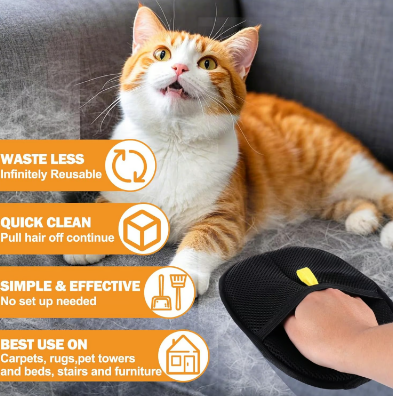 Hot-Save Pet Hair Remover Electrostatic Gloves