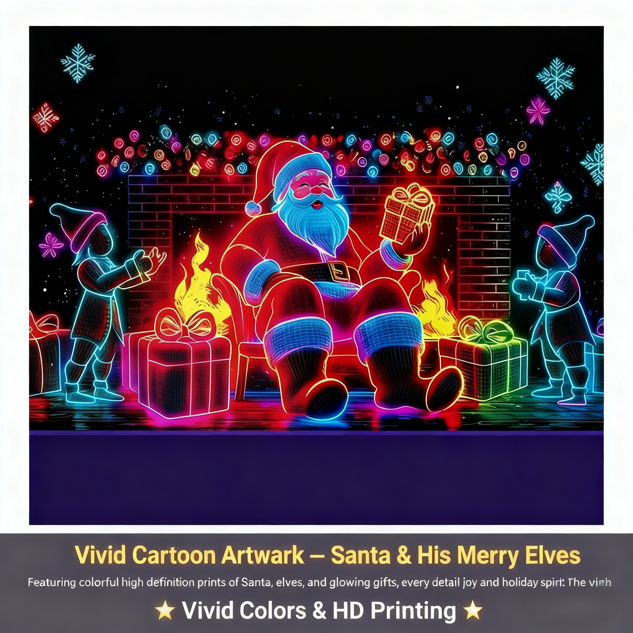 HOLIDAY HAUL SALE UV Activated Christmas Garage Door Cover Banner, Glows in Dark