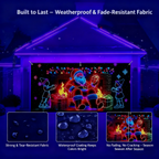 HOLIDAY HAUL SALE UV Activated Christmas Garage Door Cover Banner, Glows in Dark