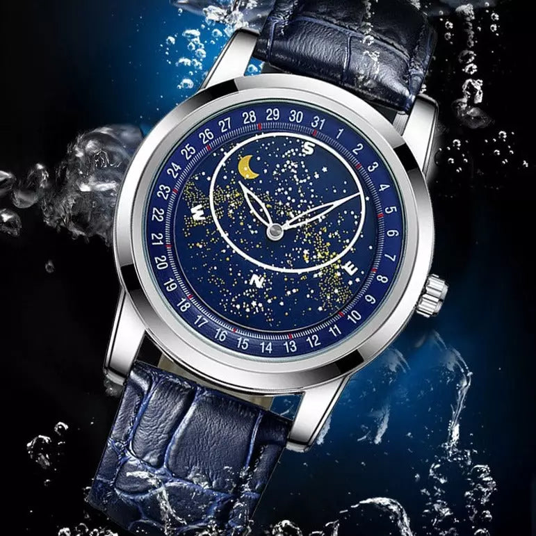 [Thoughtful Gift Idea] Men’s Watch with Rotating Starry Sky Dial