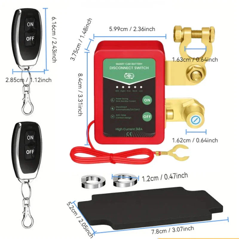 50% discount 12V/24V Remote Control Car Battery Disconnect Switch | Anti-theft & energy-saving design
