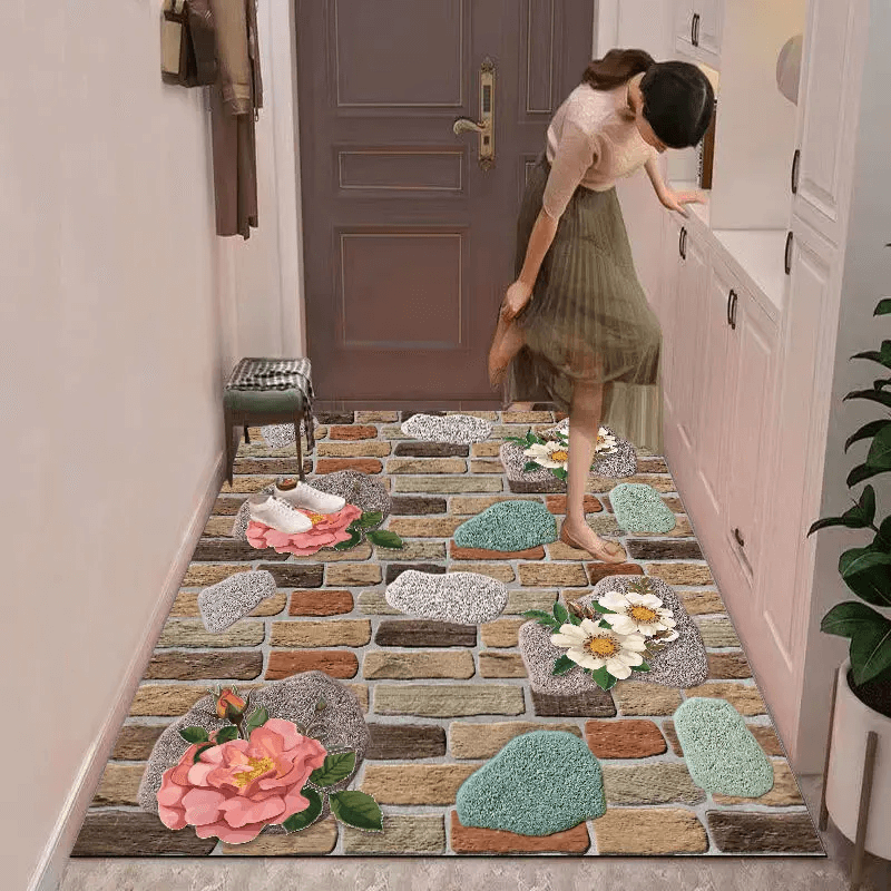 【 50% discount】Cut-out 3D carpet with floral flooring