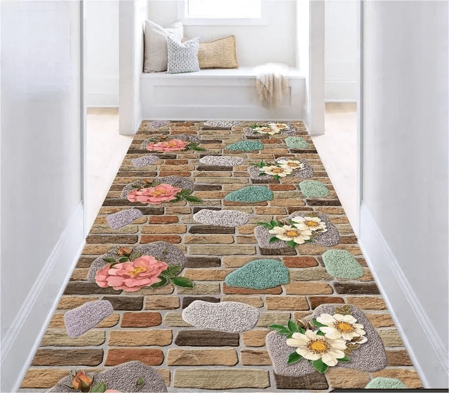 【 50% discount】Cut-out 3D carpet with floral flooring