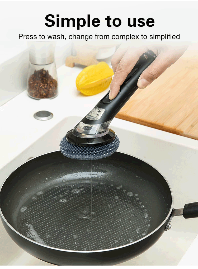 Multi-functional pot washing brush