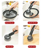 Multi-functional pot washing brush