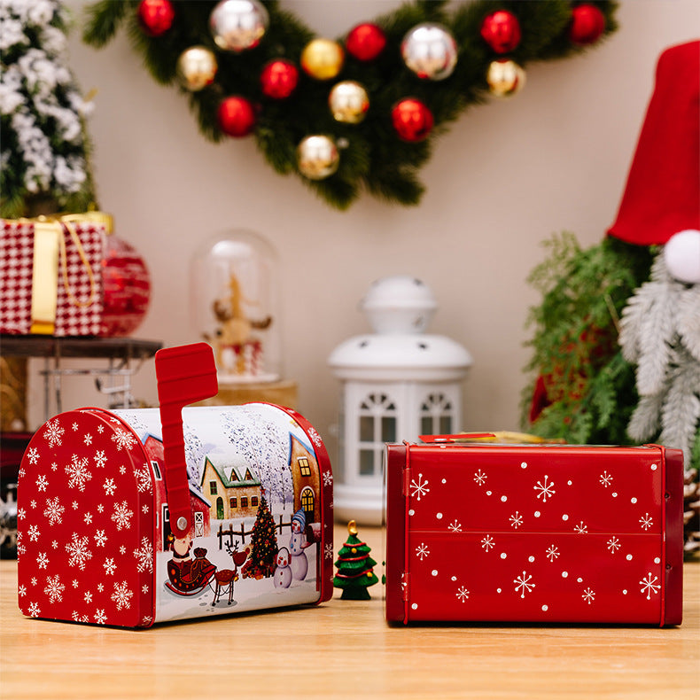 [ Perfect Gift Box] Decor Christmas Cookie Tins Tinplate Candy Boxes