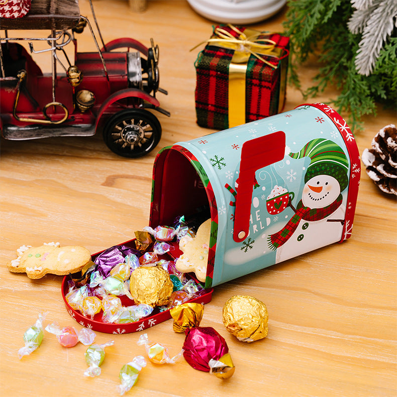[ Perfect Gift Box] Decor Christmas Cookie Tins Tinplate Candy Boxes