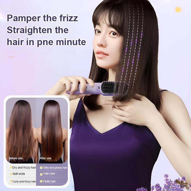 Xigoot Portable Cordless Mini Hair Straightening Comb