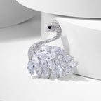 High-end crystal swan brooch