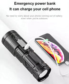 【Family Essentials】White Laser Telescopic Zoom Flashlight