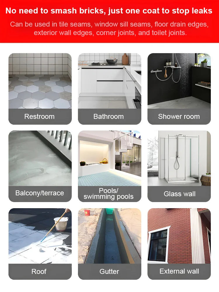 Transparent Polyurethane Waterproof Leak Repair Coating