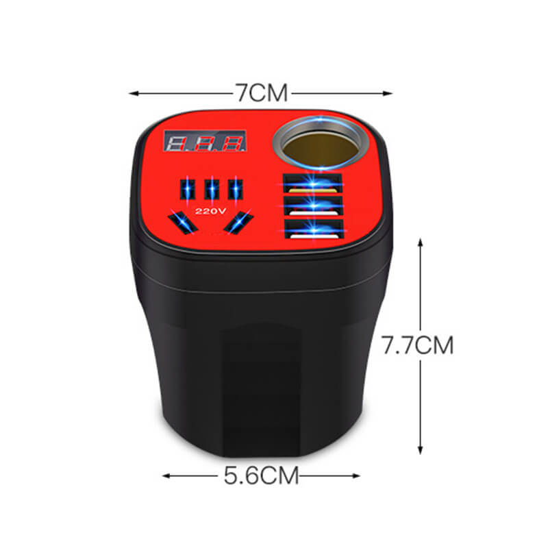 Car Mounted Cup Type Inverter Converter QC Charger（50%）