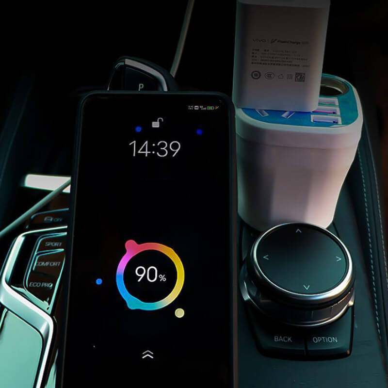 Offer Car mounted cup type inverter converter QC charger（50%）