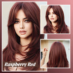 Gift Wig long hair Layered bangs wigs