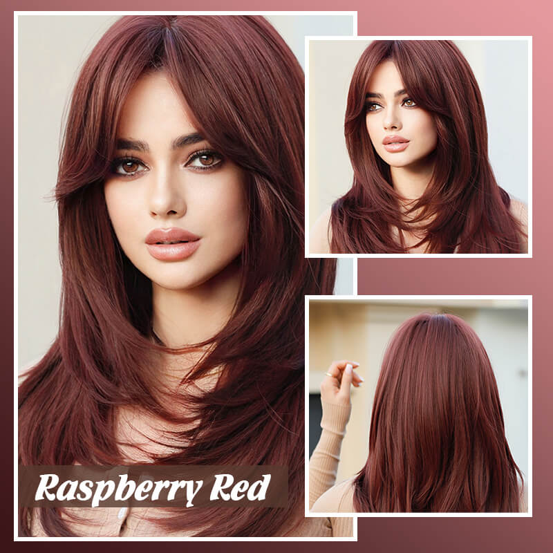 Gift Wig long hair Layered bangs wigs