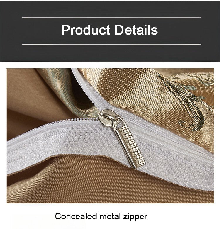 Nice gift European Luxury Satin Jacquard 4-Piece Bedding Set