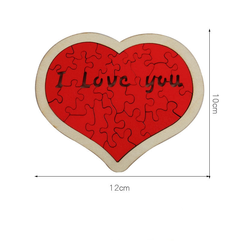 “I Love you”Heart Shape Puzzle Building Blocks